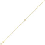 14K Yellow Gold Mini Initial D Bracelet