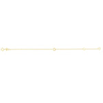 14K Yellow Gold Mini Initial D Bracelet, view 2