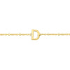 14K Yellow Gold Mini Initial D Bracelet, view 3