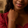 14K Yellow Gold Mini Initial D Bracelet, view 4