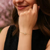 14K Yellow Gold Mini Initial D Bracelet, view 5