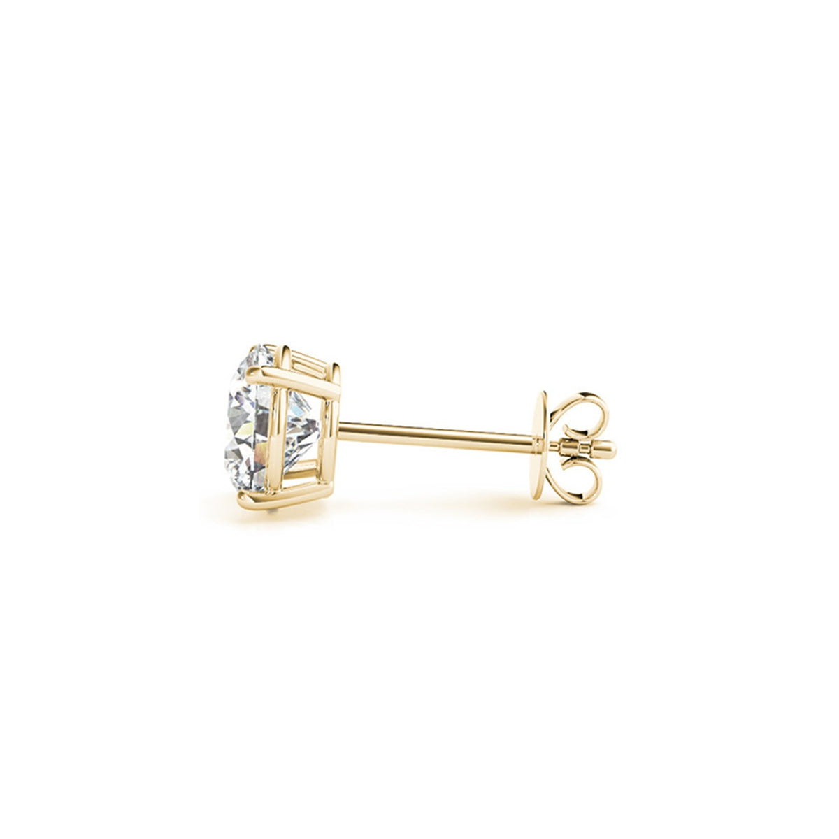 4 cttw Certified IGI Lab Grown Round Diamond Earrings 14K Yellow Gold (G/VS2), view 2