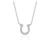 14k White Gold Horseshoe Design Diamond Pendant