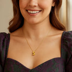 14K Yellow Gold Yours Truly Block Letter Initial S Necklace, view 3