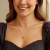 14K Yellow Gold Yours Truly Block Letter Initial S Necklace, view 3