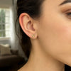 14K Yellow Gold Yours Truly Initial N Stud Earrings, view 3