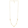 14K Yellow Gold Puff Heart Adjustable Necklace, view 2