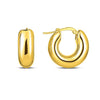 14K Yellow Gold Small Puffy Hoops