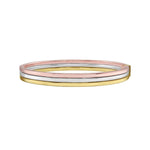 14K Tri Color Gold Layered Trinity Bangle (7.30 mm), view 2