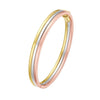 14K Tri Color Gold Layered Trinity Bangle (7.30 mm), view 3
