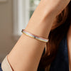 14K Tri Color Gold Layered Trinity Bangle (7.30 mm), view 5