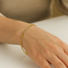 10K Yellow Gold Paperclip Bracelet (2.50 mm), view 4