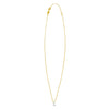 14K Yellow Gold Mini Diamond L Initial Pendant Necklace, view 2