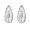 Sterling Silver Puffed Raindrop with Cubic Zirconia Stones Earrings