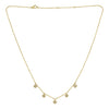 14K Yellow Gold Diamond Flower Necklace