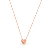 14K Rose Gold High Polish Scribbles Heart Necklace, view 2