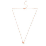 14K Rose Gold High Polish Scribbles Heart Necklace, view 3
