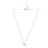 14K Rose Gold High Polish Scribbles Heart Necklace, view 3