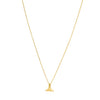 Whale Tail Necklace in 14K Yellow Gold