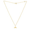 Whale Tail Necklace in 14K Yellow Gold, view 2