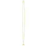 Whale Tail Necklace in 14K Yellow Gold, view 3