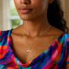 Whale Tail Necklace in 14K Yellow Gold, view 5