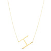 14K Yellow Gold Yours Truly Large Initial H Necklace