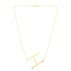 14K Yellow Gold Yours Truly Large Initial H Necklace, view 2