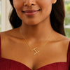 14K Yellow Gold Yours Truly Large Initial H Necklace, view 4
