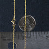 14k Yellow Gold Solid Diamond Cut Rope Chain (1.40 mm)