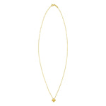 14K Yellow Gold Puffed Mini Clover Pendant Necklace, view 2