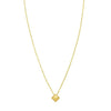 14K Yellow Gold Puffed Mini Clover Pendant Necklace, view 3