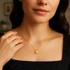 14K Yellow Gold Puffed Mini Clover Pendant Necklace, view 5