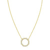 14K Yellow Gold Diamon Oro Circle Necklace, view 2