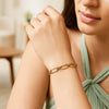 14k Yellow Gold Diamante Paperclip Chain Bracelet (7.00 mm), view 4