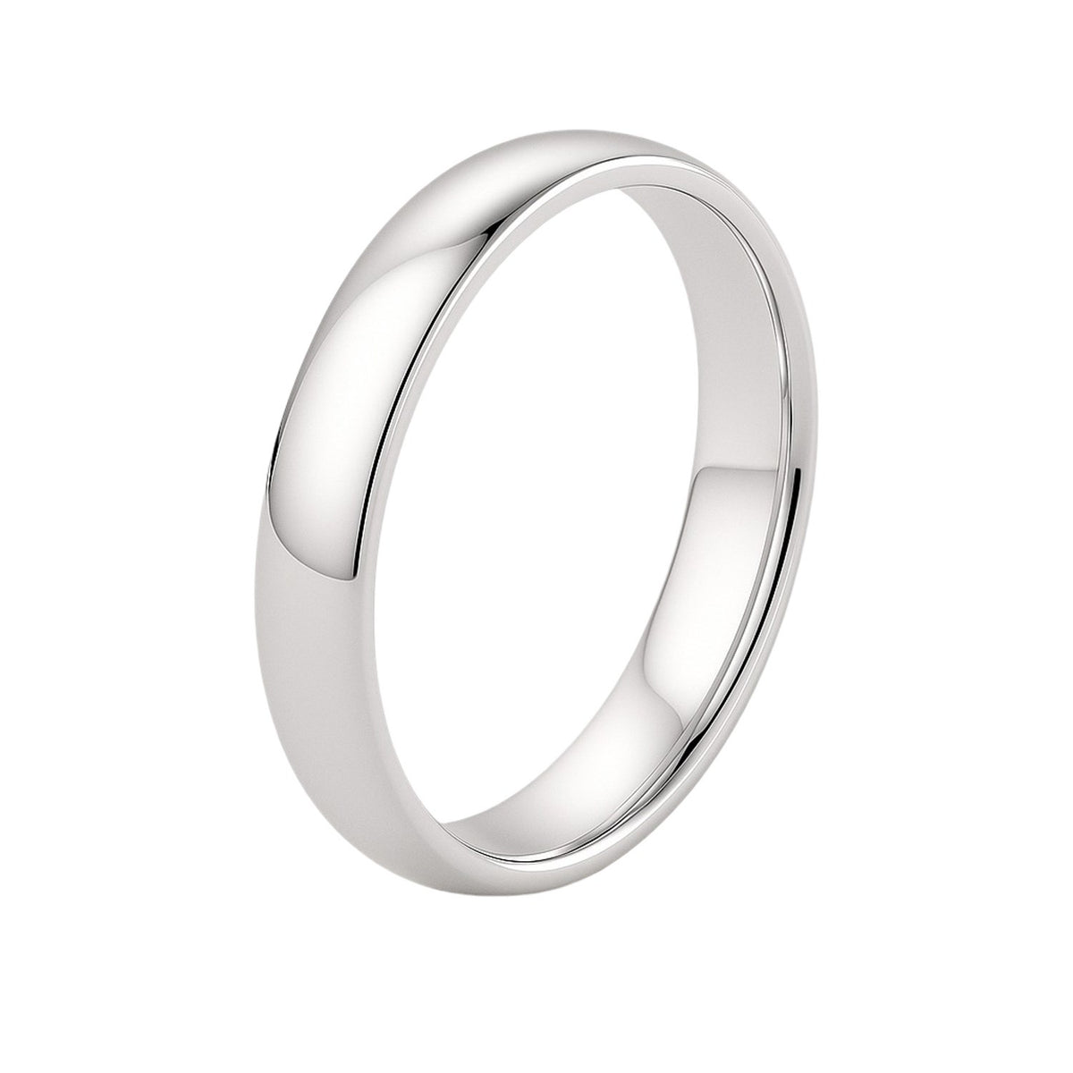 14K White Gold Comfort Fit Wedding Band (4.00 mm)
