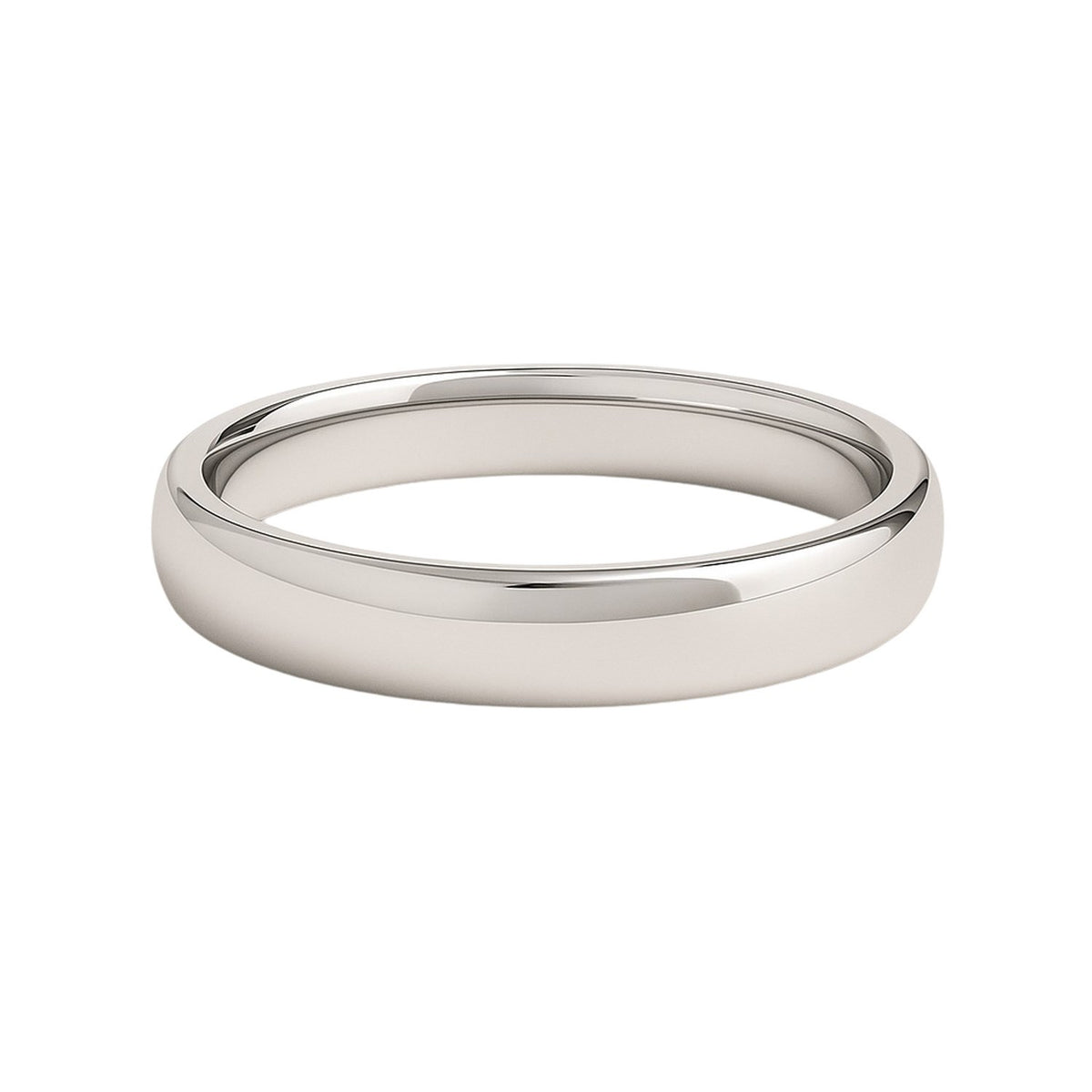 14K White Gold Comfort Fit Wedding Band (4.00 mm), view 2