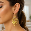 14K Yellow Gold Polished Chandelier Earring, view 2