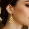 14K Yellow Gold Polished Chandelier Earring, view 3