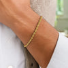 Silk Rope Chain Bracelet in 14k Yellow Gold (3.00 mm), view 4