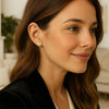 14K Yellow Gold Mother of Pearl Butterfly Stud Earrings, view 5