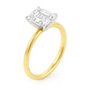 5 Carat Emerald Lab Grown IGI G/VS1 Diamond Solitaire Ring in 14K Yellow Gold