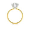 5 Carat Emerald Lab Grown IGI G/VS1 Diamond Solitaire Ring in 14K Yellow Gold