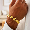 14k Yellow Gold High Polish Lite Puffed Mariner Link Bracelet (16.00 mm), view 3