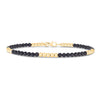 14K Yellow Gold And Onyx Pallina Bead Bracelet (3.00 mm), view 2