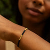 14K Yellow Gold And Onyx Pallina Bead Bracelet (3.00 mm), view 3