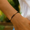 14K Yellow Gold And Onyx Pallina Bead Bracelet (3.00 mm), view 5