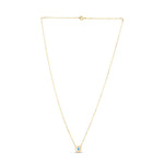 14K Yellow Gold MOP Evil Eye Necklace