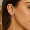 14K Yellow Gold Primavera Turquoise Butterfly Stud Earrings, view 3