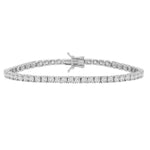 Sterling Silver Rhodium Plated CZ Tennis Bracelet (3.30 mm), view 2